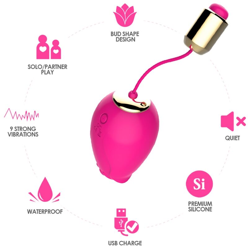 HARMONY - MANDALA EGG REMOTE CONTROL VIBRATOR G-SPOT FUCHSIA