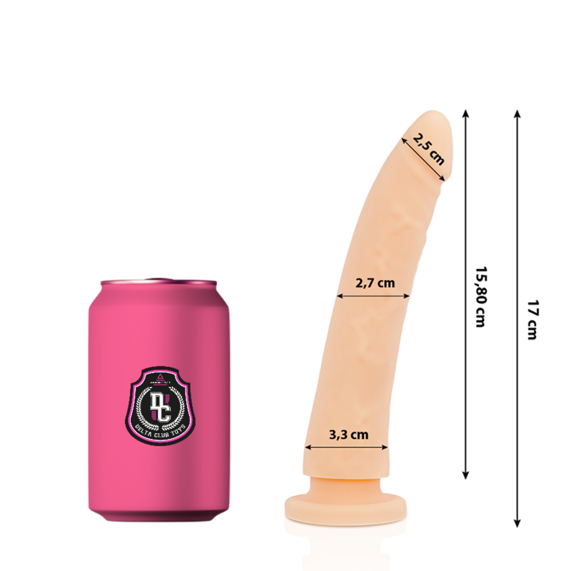 DELTA CLUB - NATURAL SILICONE MEDICAL DILDO TOY 17 CM -O- 3 CM