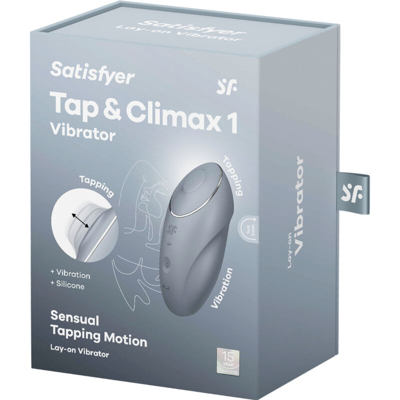 SATISFYER - TAP & CLIMAX 1 GREY LAY-ON VIBRATOR