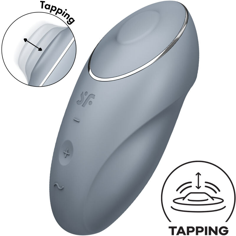SATISFYER - TAP & CLIMAX 1 GREY LAY-ON VIBRATOR