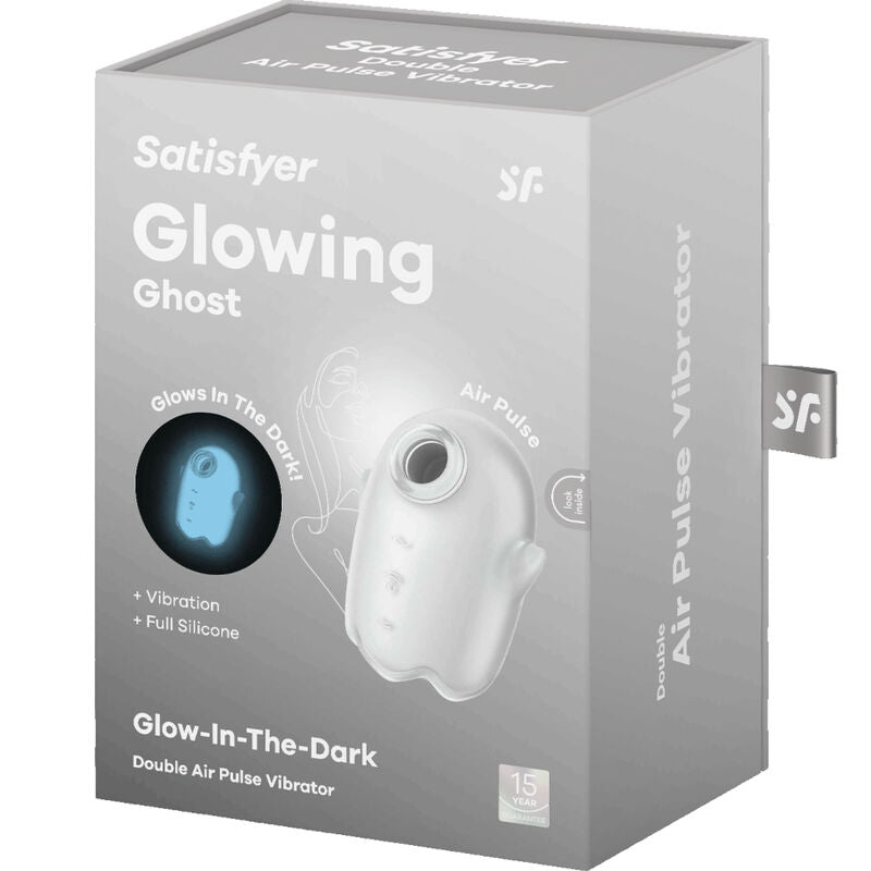 SATISFYER - GLOWING GHOST AIR PULSE & WHITE VIBRATOR