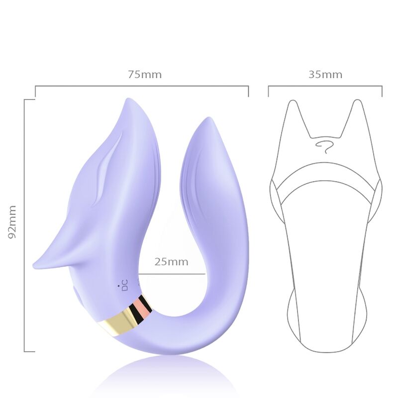 ARMONY - FOX VIBRATOR FOR COUPLES PURPLE REMOTE CONTROL