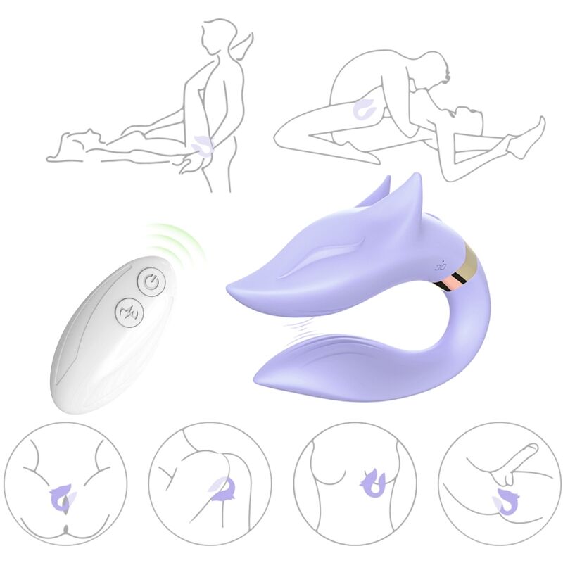 ARMONY - FOX VIBRATOR FOR COUPLES PURPLE REMOTE CONTROL