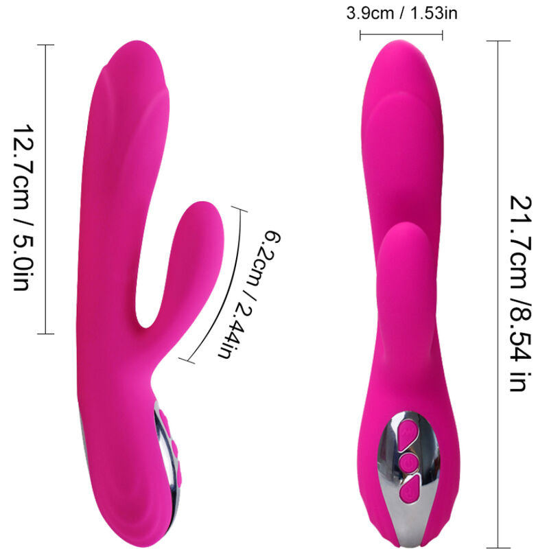 HARMONY - FLEXIBLE VIBRATOR & STIMULATOR HEAT EFFECT FUCHSIA