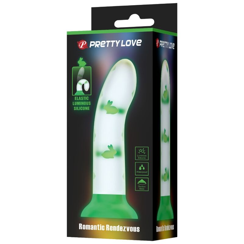 PRETTY LOVE - NIGHTFALL MAGIC DILDO WITH NO VIBRATION LUMINOUS GREEN