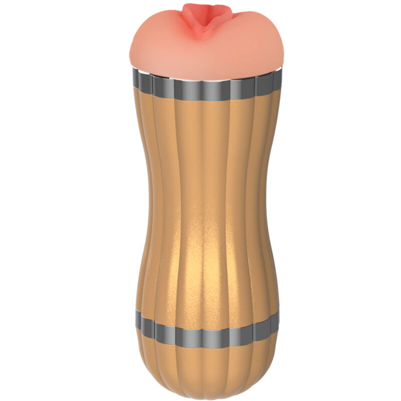 ARMONY - BEVIS DOUBLE MASTURBATOR VAGINA AND MOUTH NON-VIBRATING GOLD