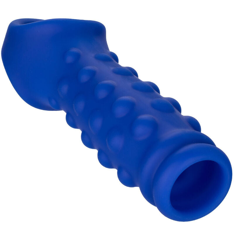 CALEXOTICS - ADMIRAL LIQUID SILICONE BEADED PENIS SLEEVE BLUE