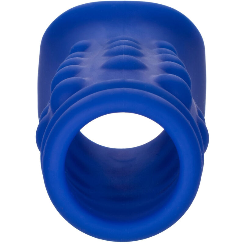 CALEXOTICS - ADMIRAL LIQUID SILICONE BEADED PENIS SLEEVE BLUE