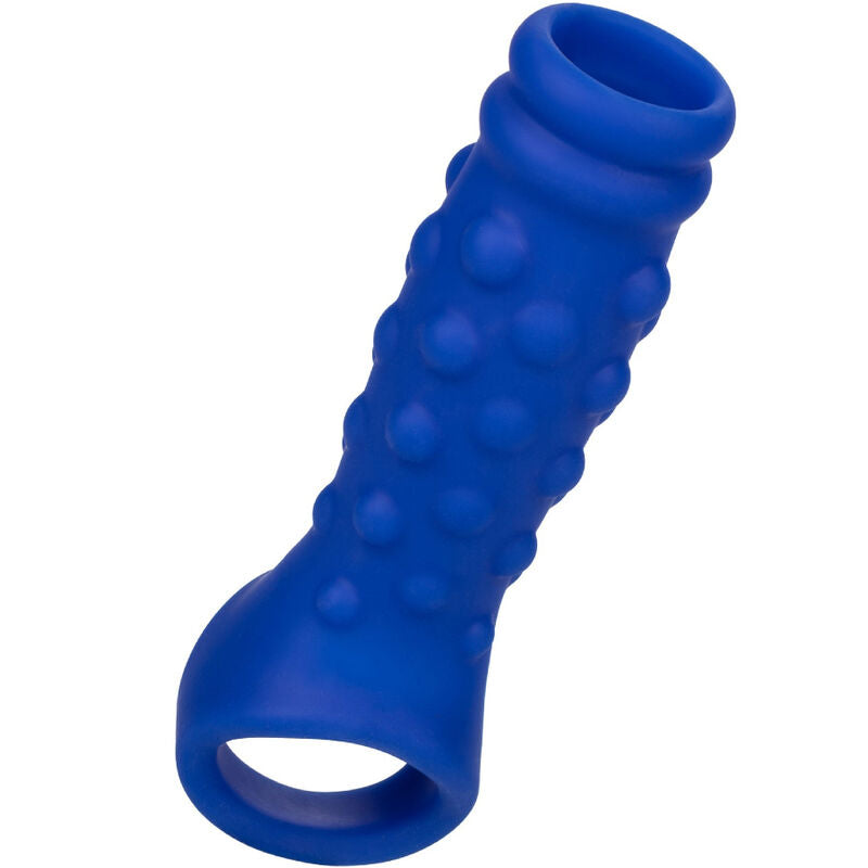 CALEXOTICS - ADMIRAL LIQUID SILICONE BEADED PENIS SLEEVE BLUE