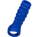 CALEXOTICS - ADMIRAL LIQUID SILICONE BEADED PENIS SLEEVE BLUE