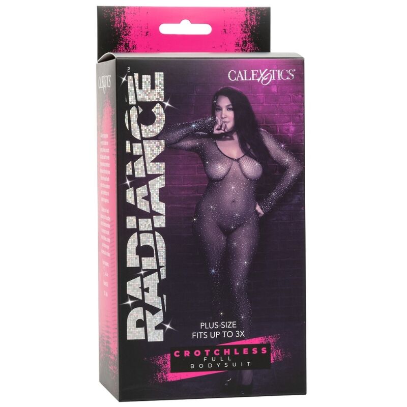 CALEXOTICS - RADIANCE HOOKLESS RHINE BODYSUIT PLUS SIZE