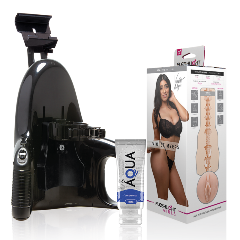 FLESHLIGHT - VIOLET MYERS WAIFU + UNIVERSAL LAUNCHER + 50 ML AQUA LUBE