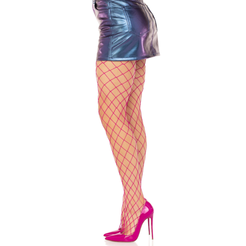 LEG AVENUE - PINK DIAMOND NET TIGHTS