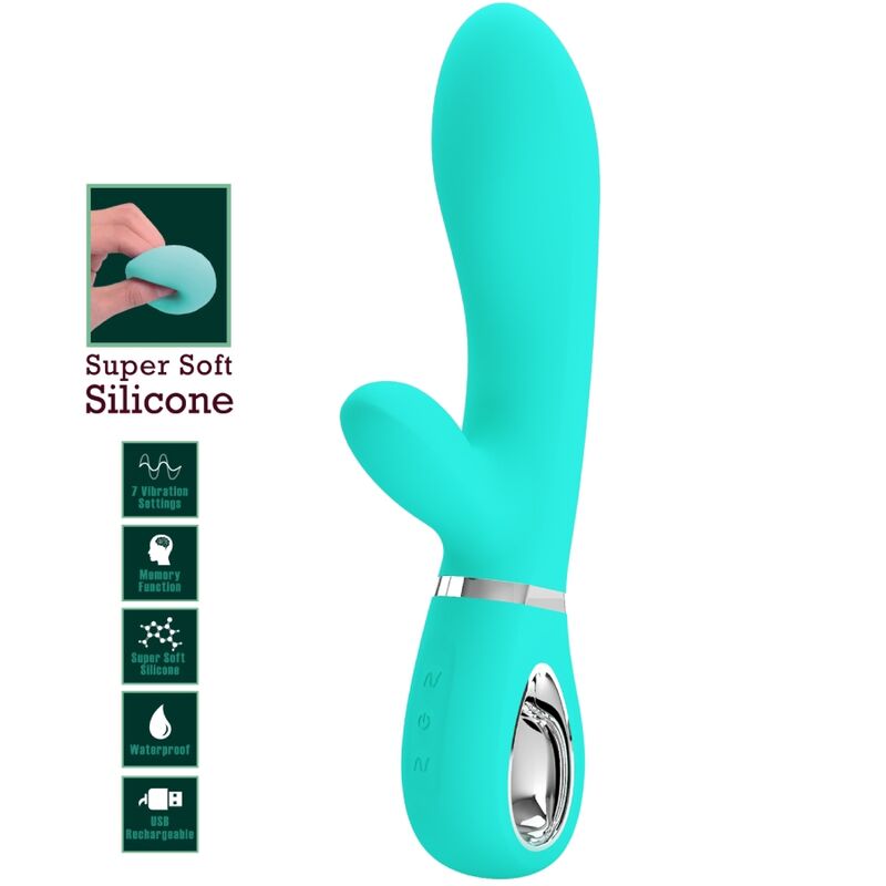 PRETTY LOVE - MULTIFUNCTION G-SPOT VIBRATOR THOMAS AQUA GREEN