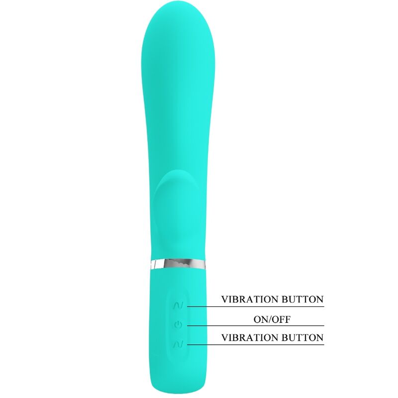 PRETTY LOVE - MULTIFUNCTION G-SPOT VIBRATOR THOMAS AQUA GREEN