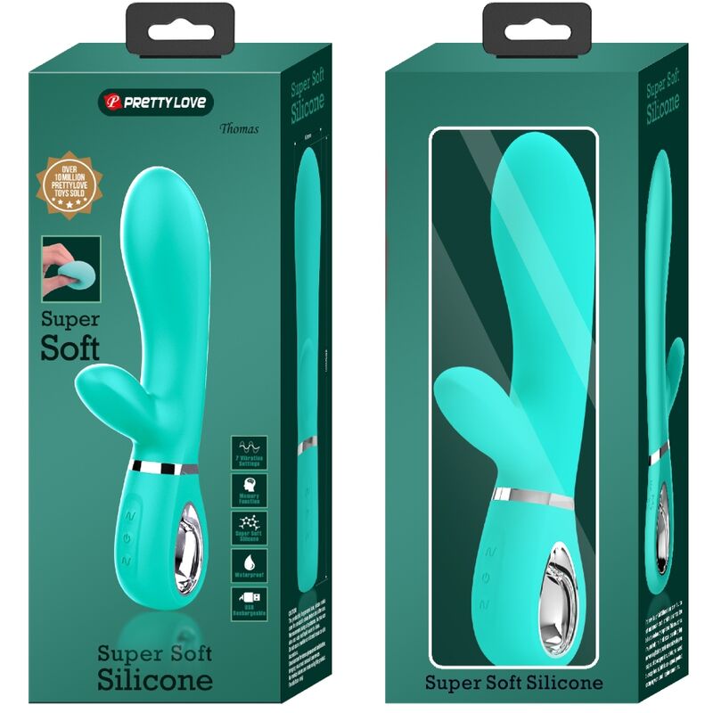 PRETTY LOVE - MULTIFUNCTION G-SPOT VIBRATOR THOMAS AQUA GREEN