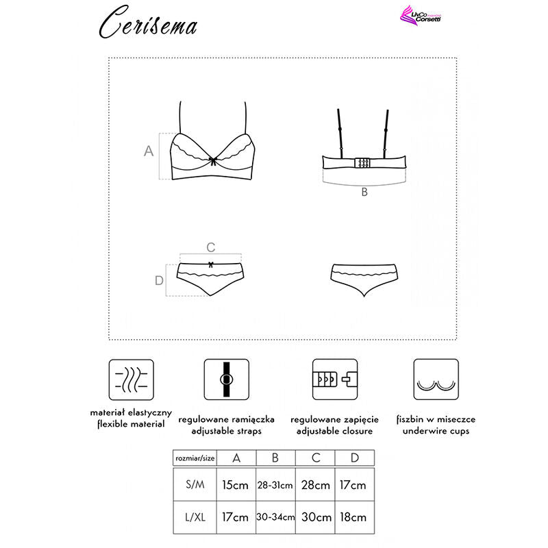 LIVCO CORSETTI FASHION - CERISEMA LC 21005 BRA + CORAL PANTIES