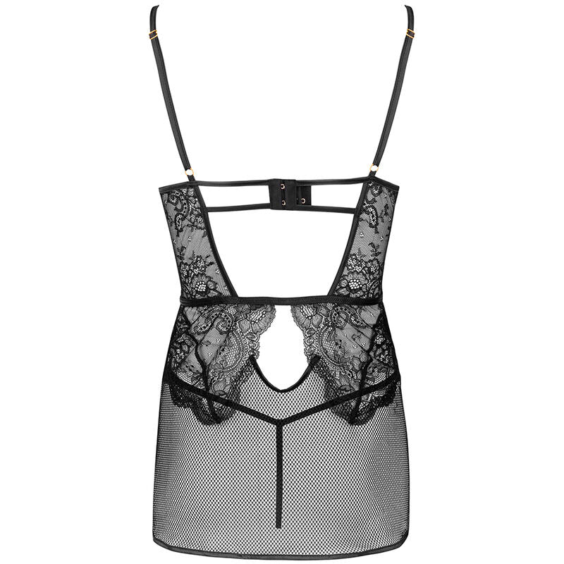 LIVCO CORSETTI FASHION - BARIRIN LC 90633 CHEMISE + PANTIES BLACK L/XL