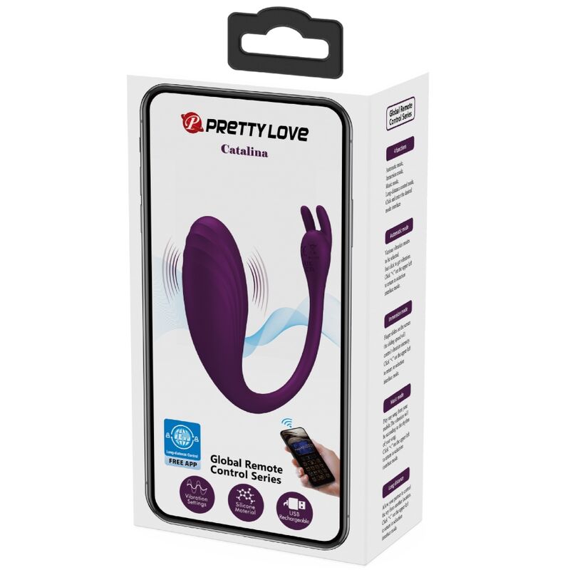 PRETTY LOVE - CATALINA REMOTE CONTROL VIBRATOR APP PURPLE