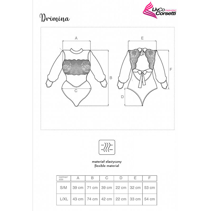 LIVCO CORSETTI FASHION - DRIMINA LC90690 NAVY BODY L/XL