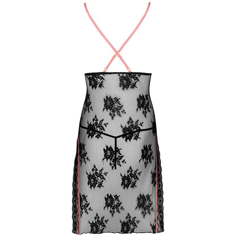 LIVCO CORSETTI FASHION - KARONIN LC 90628 CHEMISE + PANTIES BLACK L/XL