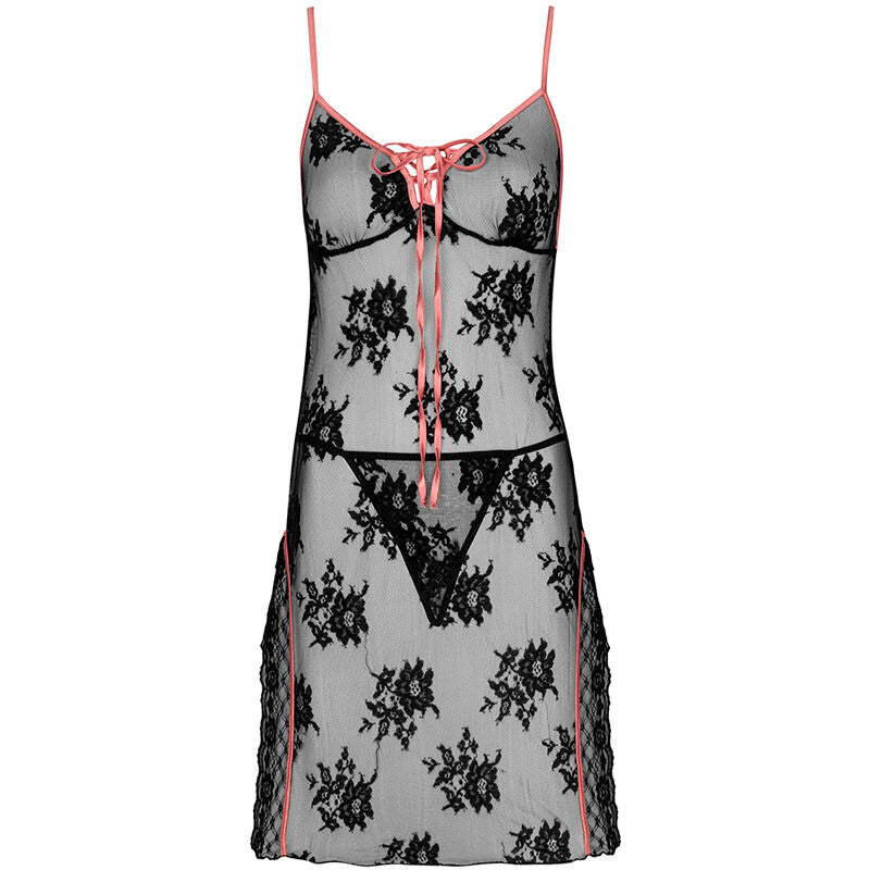 LIVCO CORSETTI FASHION - KARONIN LC 90628 CHEMISE + PANTIES BLACK L/XL