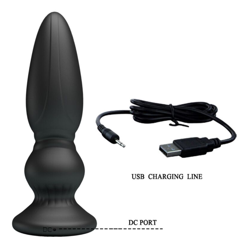 MR PLAY - POWERFUL REMOTE CONTROL BLACK ANAL PLUG VIBRATOR