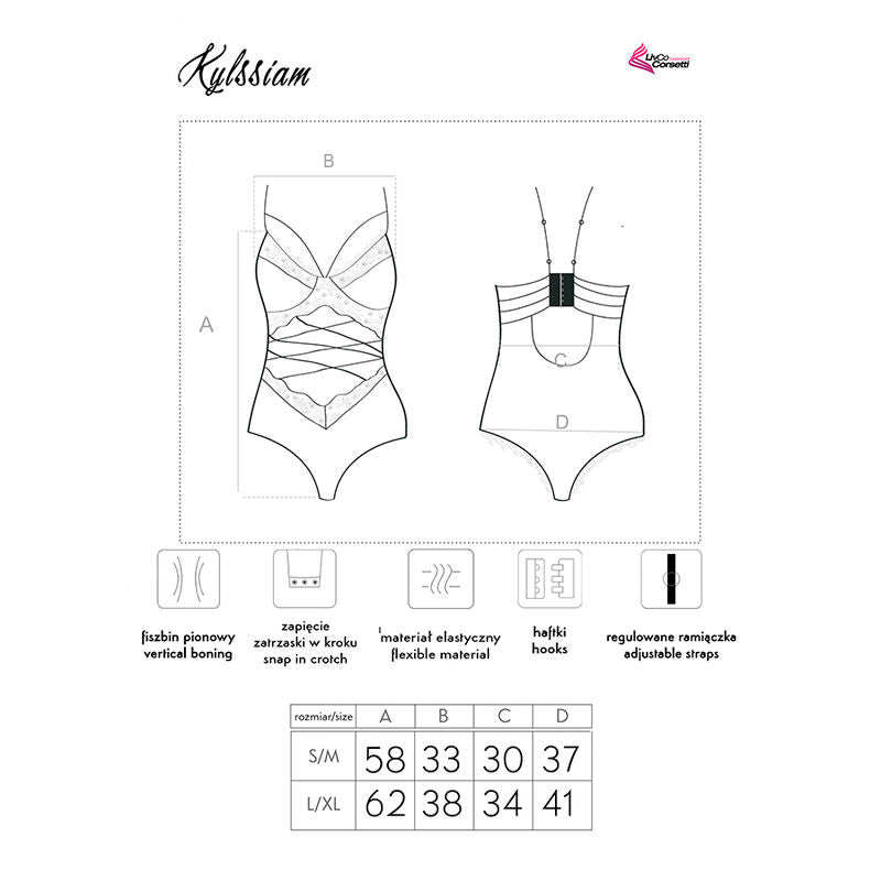 LIVCO CORSETTI FASHION - KYLSSIAM BODYSUIT LC 90613 BLACK