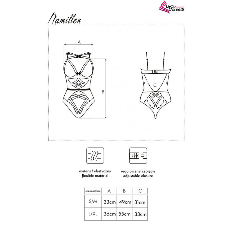 LIVCO CORSETTI FASHION - NAMILLEN BODY LC 90528 BLACK