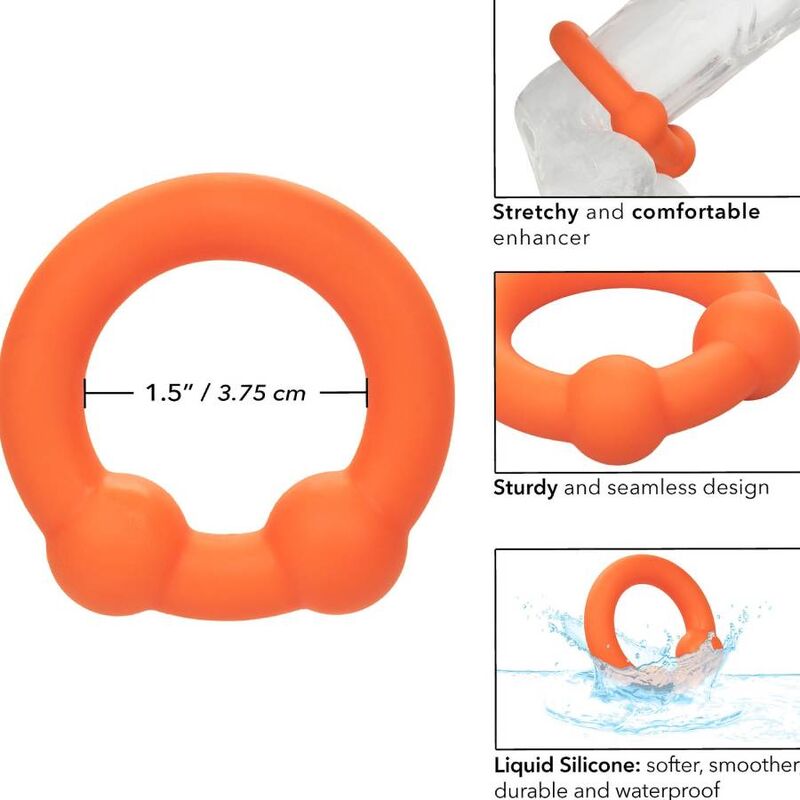 CALEXOTICS - ALPHA DOUBLE BEAD RING ORANGE