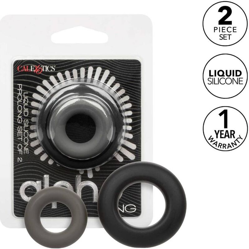 CALEXOTICS - ALPHA PROLONG 2 GREY RINGS PACK