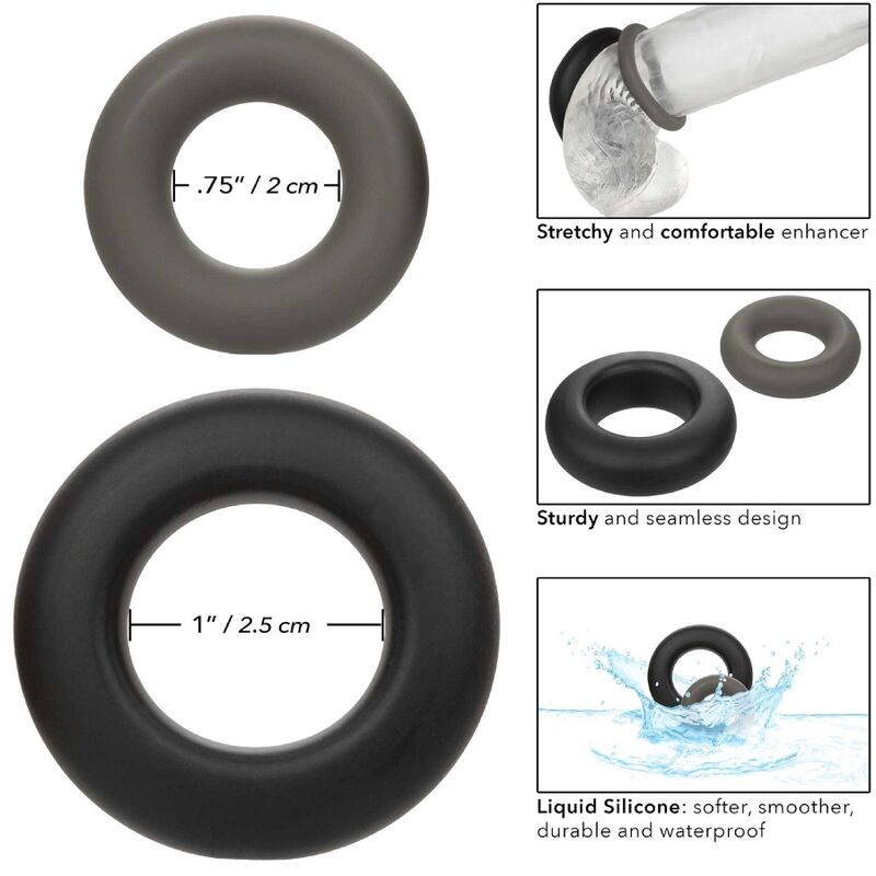 CALEXOTICS - ALPHA PROLONG 2 GREY RINGS PACK