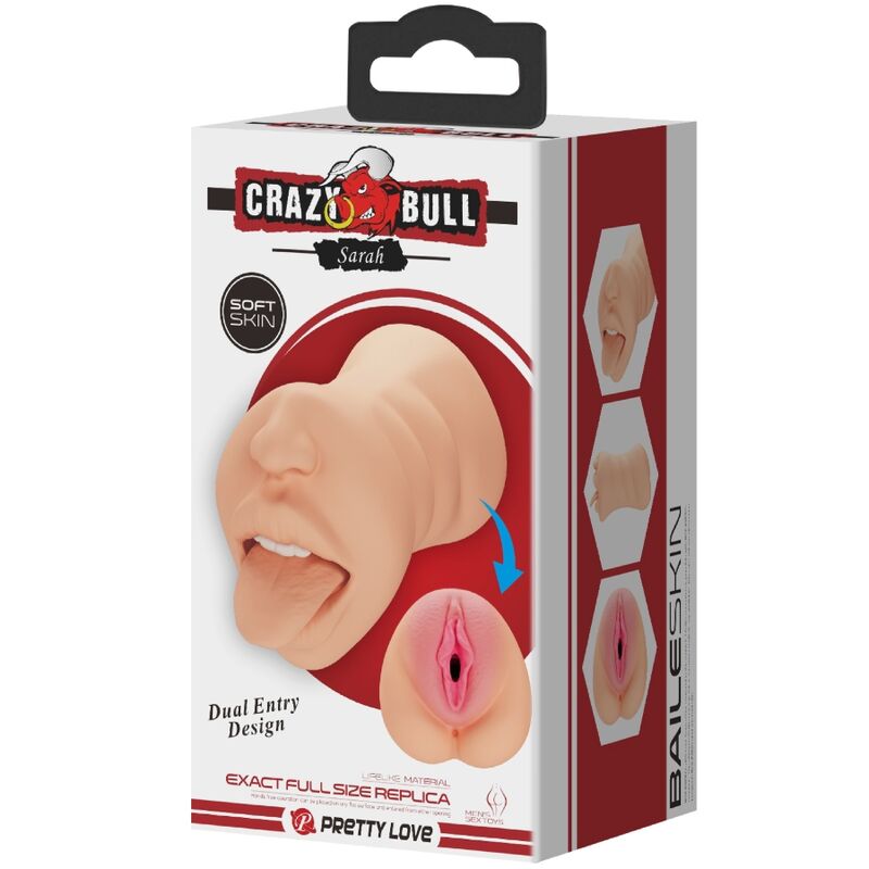 CRAZY BULL - SARAH VAGINA-SHAPED MASTURBATOR WITH DOUBLE ENTRY