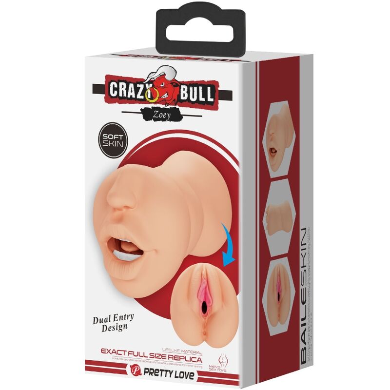 CRAZY BULL - ZOEY DOUBLE ENTRY VAGINA-SHAPED MASTURBATOR
