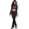 CHILIROSE - CR 4648 TOP AND BLACK PANTS S/L