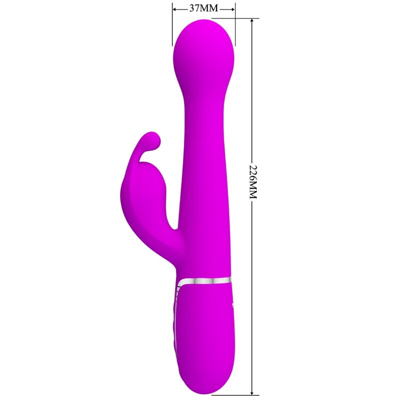 PRETTY LOVE - DEJON RABBIT 3-IN-1 MULTIFUNCTION VIBRATOR PURPLE
