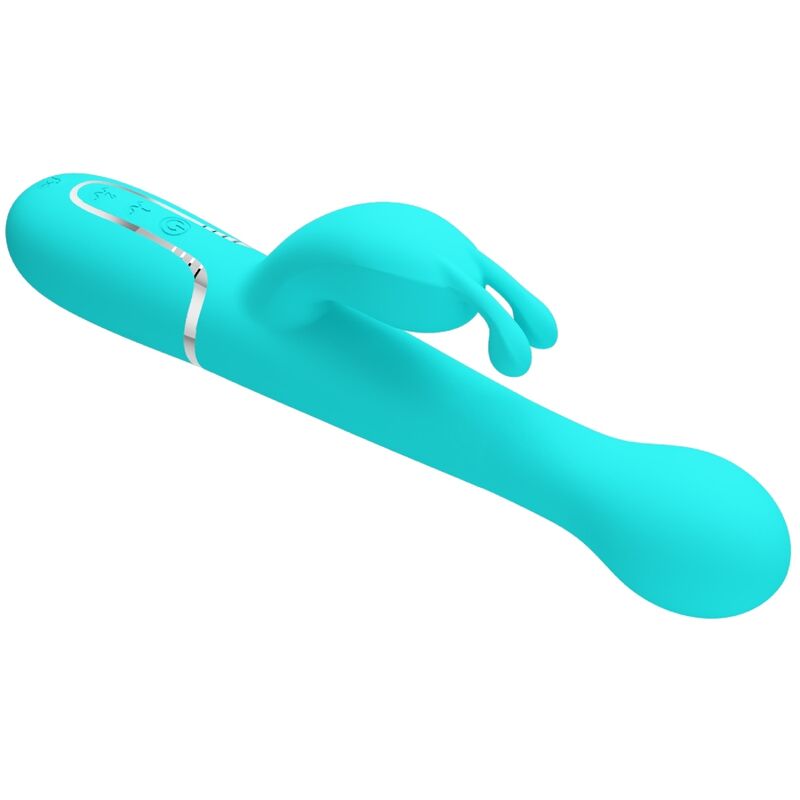 PRETTY LOVE - DEJON RABBIT 3-IN-1 MULTIFUNCTION VIBRATOR AQUA GREEN
