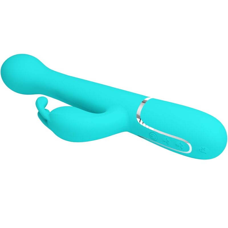 PRETTY LOVE - DEJON RABBIT 3-IN-1 MULTIFUNCTION VIBRATOR AQUA GREEN