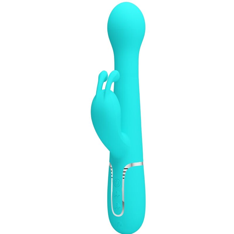 PRETTY LOVE - DEJON RABBIT 3-IN-1 MULTIFUNCTION VIBRATOR AQUA GREEN