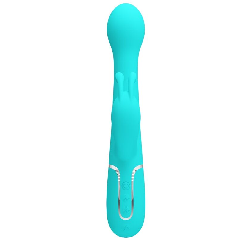 PRETTY LOVE - DEJON RABBIT 3-IN-1 MULTIFUNCTION VIBRATOR AQUA GREEN