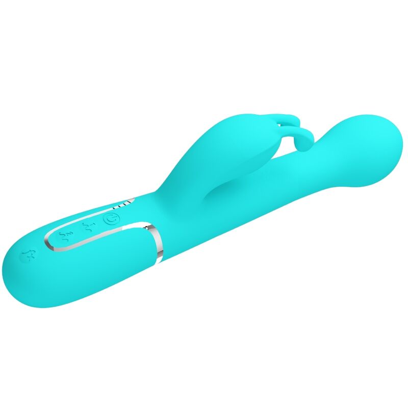 PRETTY LOVE - DEJON RABBIT 3-IN-1 MULTIFUNCTION VIBRATOR AQUA GREEN