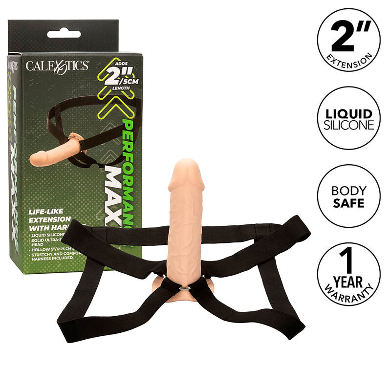 CALEXOTICS - REALISTIC MAXX PERFORMANCE EXTENSION WITH HARNESS LIGHT SKIN
