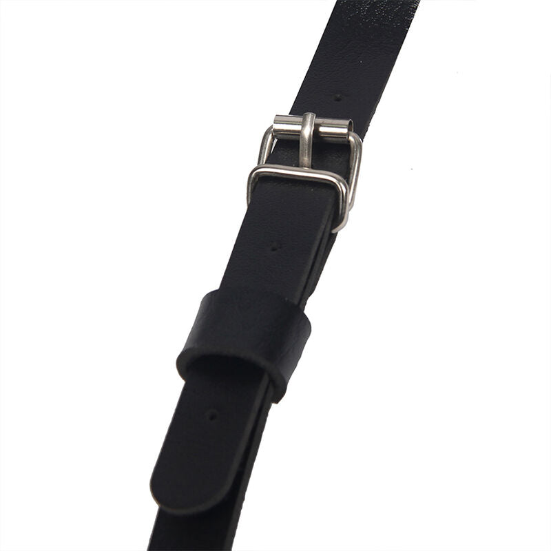 SUBBLIME - ADJUSTABLE STRAP BODY HARNESS BLACK LEATHER ONE SIZE