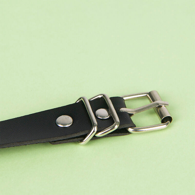 SUBBLIME - BLACK LEATHER BELT CHAIN ONE SIZE
