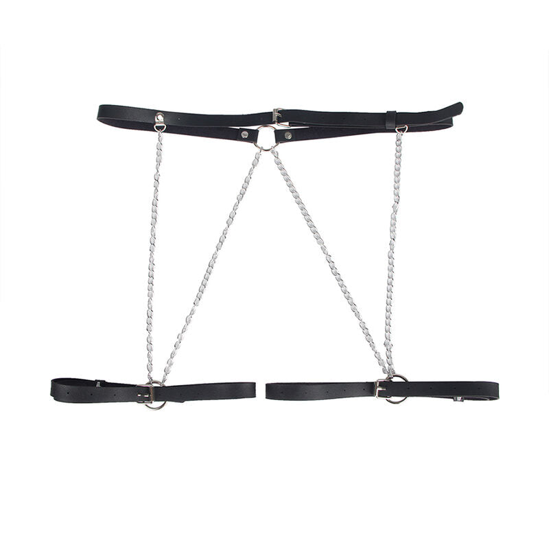 SUBBLIME - BLACK LEATHER WAIST HARNESS ONE SIZE