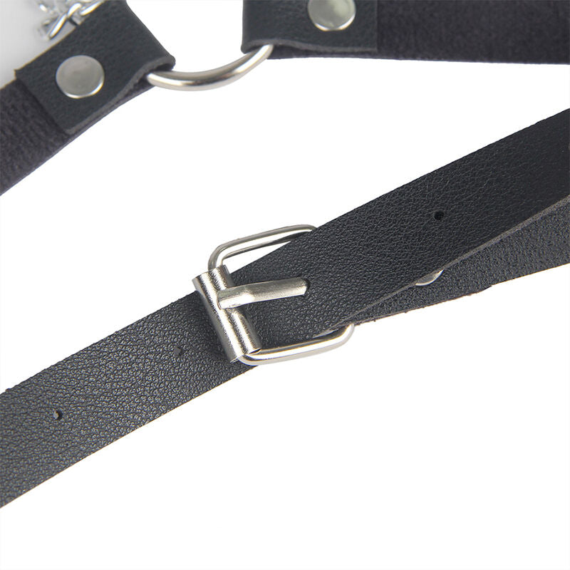 SUBBLIME - BLACK LEATHER WAIST HARNESS ONE SIZE