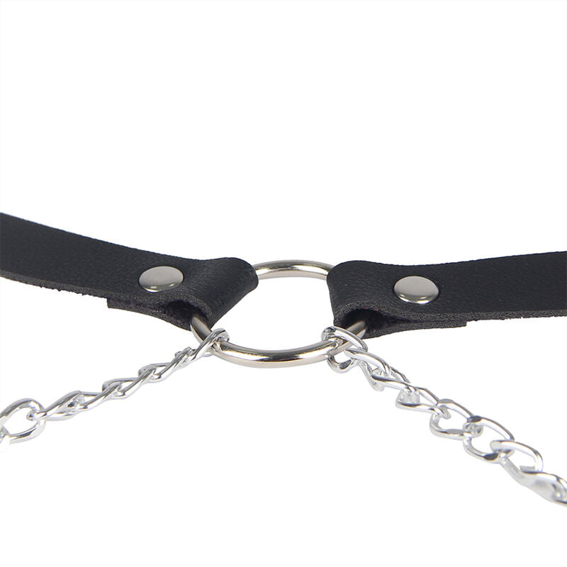 SUBBLIME - BLACK LEATHER WAIST HARNESS ONE SIZE