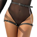 SUBBLIME - BLACK LEATHER WAIST HARNESS ONE SIZE
