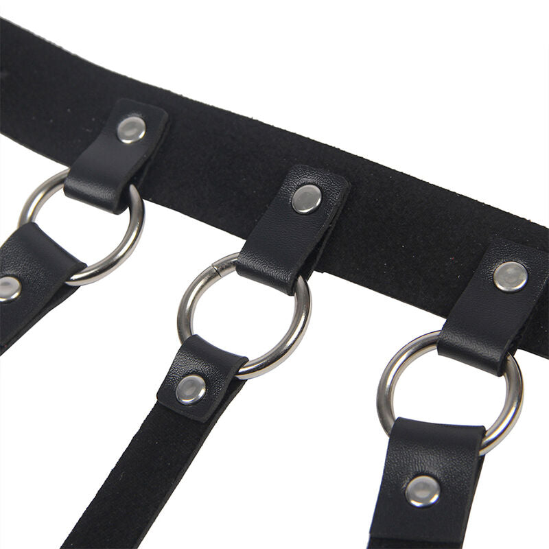 SUBBLIME - CHEST HARNESS WITH LARGE CHAINS AND RINGS ONE SIZE