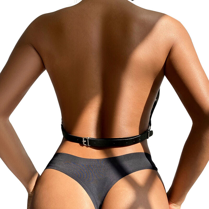 SUBBLIME - CHEST HARNESS WITH LARGE CHAINS AND RINGS ONE SIZE